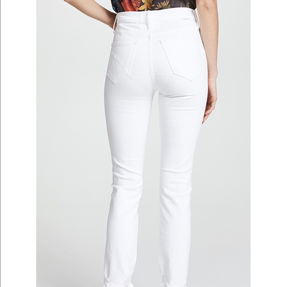 NEW • Mother • The Dazzler Lace Up Jeans White 27 - Picture 3 of 8